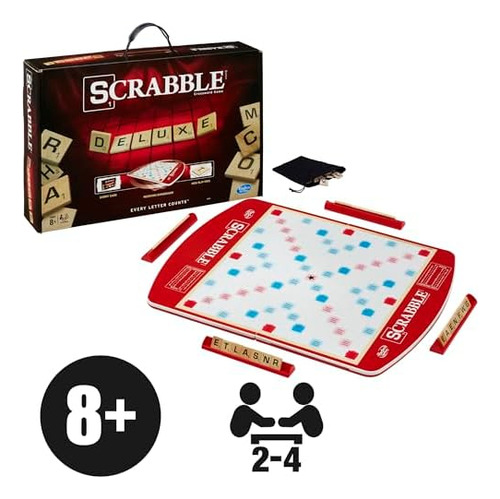 Juego De Scrabble De Hasbro Gaming, Edición De Lujo, Fichas