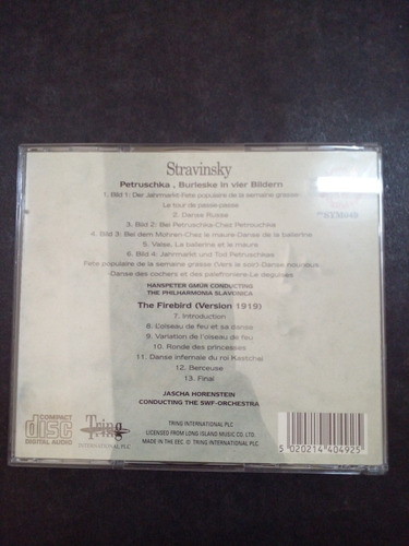 Cd - Stranvinsky - Petrouchka The Firebird Suite (Usado)