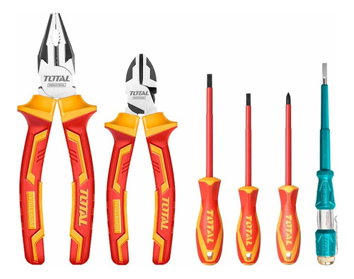 Set Alicates Y Destornilladores Eléctricos 6 Piezas Total