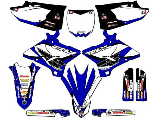 2002-2004 Polisport Restyle Yz 250 13 Fly Blue Senge Graphic