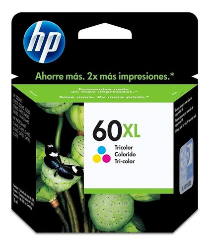 Cartucho Hp 60xl Color Cc644wl Tricolor Original