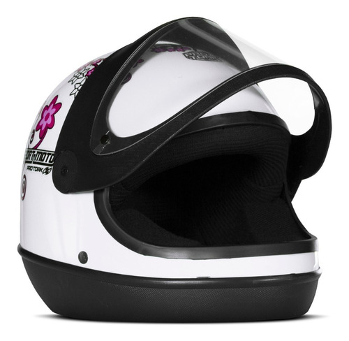 Capacete Sm Automático Menina Feminino For Girls Pro Tork Cor Branco Tamanho do capacete 58