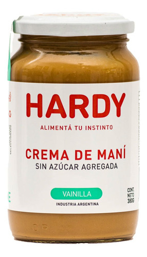 Hardy crema de mani con vainilla 380 gr