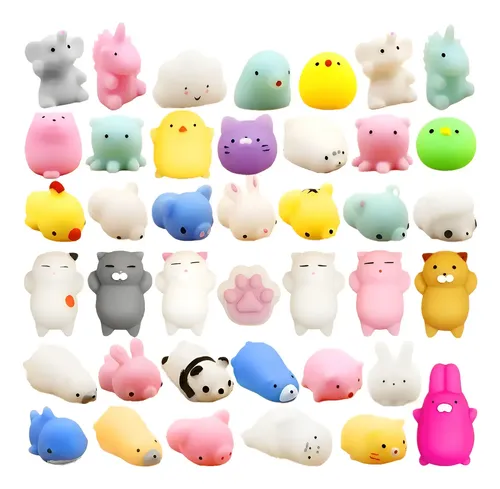16 Squishies Antiestrés En Caja Ciega – Regalos Para Cumpleaños Y Piñatas – Kawaii Mochi
