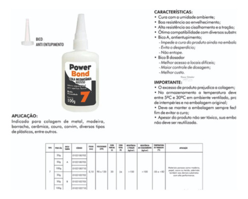 Cola Instantânea Multiuso Super Power Bond 7 100g