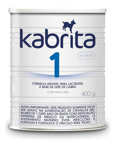 Kabrita 1 Fórmula Infantil Kit Com 2 Latas De 400g Cada