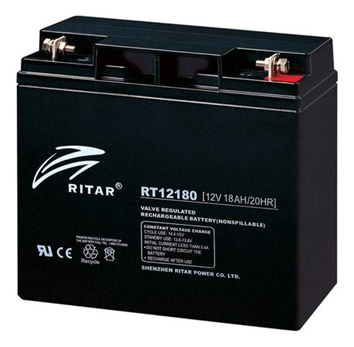 Bateria Ritar Rt12180 12v 18ah Para Ups Alarmas Generador