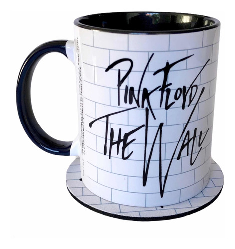 Magnífica Taza The Wall Pink Floyd Con Porta Taza Gratis
