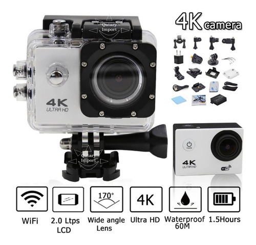 Camara Go Pro Acción 4k 16 Mp Wifi Acuatico Deportes Videos