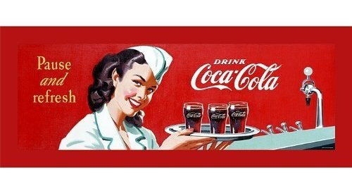 Marca Registrada Camarera De Coca Cola Lienzo Estirado 12 X 
