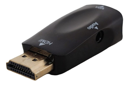  Adaptador Convertidor Hdmi A Vga Cable Audio 3,5mm Full Hd