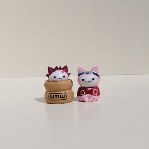 Figura De Acción De Naruto Kit 8 Bonecos Gato Modelo Q Versi
