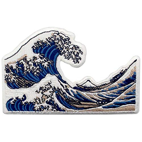 Great Wave Off Kanagawa Patch Bordado Biker Applique Iron On