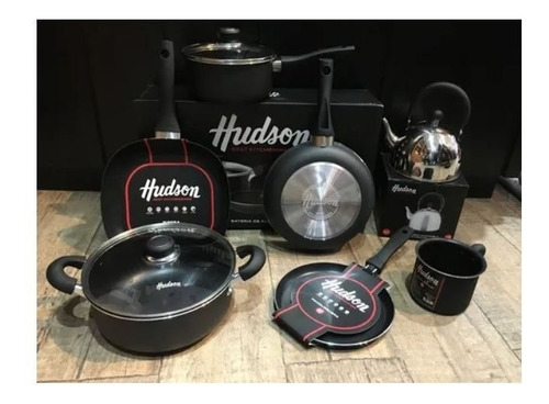 Set De Olla Sartén Jarro Panquequera Bífera Pava Hudson