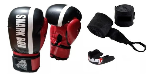 Guantes De Boxeo, Kick, Mma:  Poliuretano 14oz+vendas+bucal