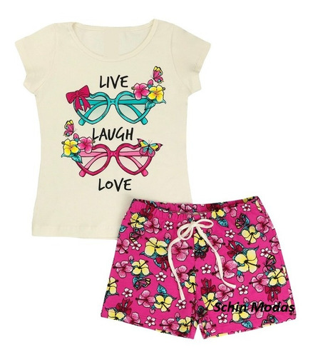 Kit 6 Conjuntos Infantil Menina Verão Roupa Criança