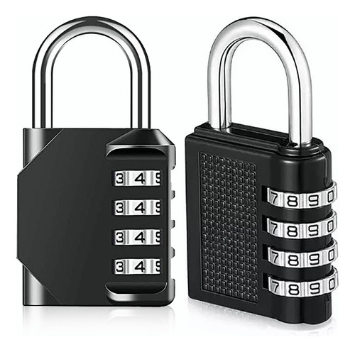 2pcs Candados De Combinación 4 Dígitos Mini Locker Seguridad