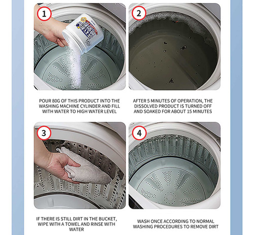 Polvo De Oxígeno Para Eliminar Manchas Para Lavadora