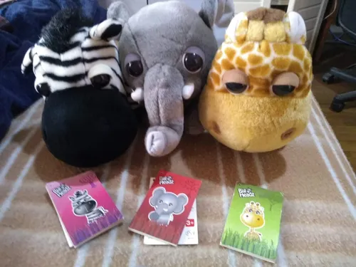comprar Lote 3 Peluches Zoo Cebra+elefante+jirafa Big Headz 