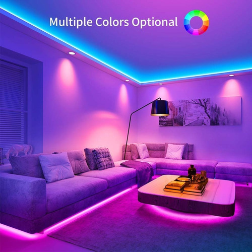 Tira De Luces Led Kit De Luces 5m Metros Con Control Rgb
