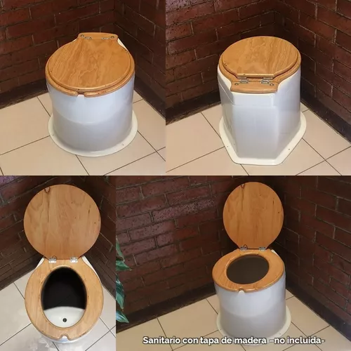 Baño seco de madera sin separación con pedestal – Mi Pedido Verde