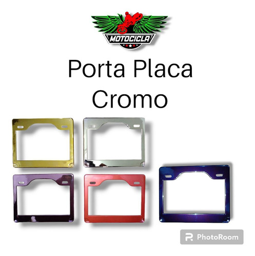 Porta Placa Moto Cromado