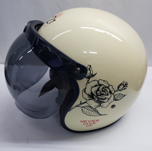 Casco Abierto Hawk 721 Mujer + Burbuja + Soporte Mr Ituzaing