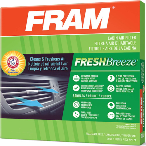 Fram Fresh Breeze Cabin Air Filter With Arm & Hammer Baking 