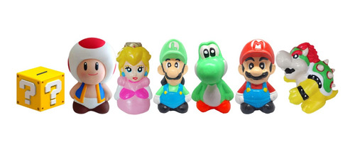 30 Alcancias Pintadas De Mario Bross Y Sus Personajes