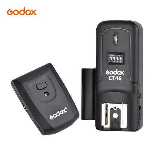 Radio Flash Godox Ct16 Canais Com Transmissor E Receptor Cor Preto
