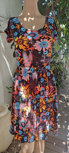 Imagen 7 de 10 de Vestidos Pin Up Floreados Seda Fria