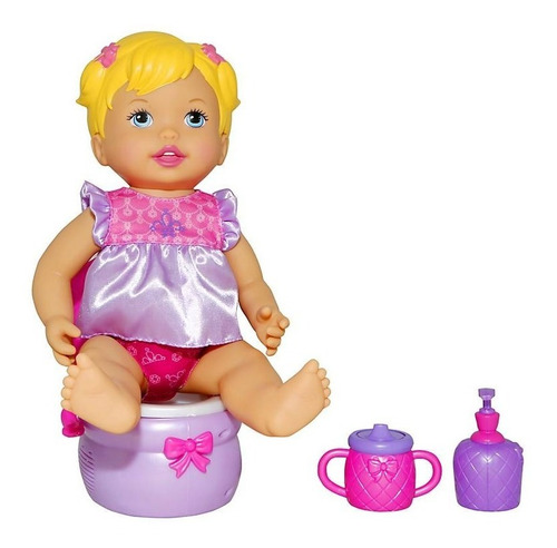 Imagen 3 de 7 de Muñeca Aprendiendo A Ir Al Baño Little Mommy Inodoro Sonidos