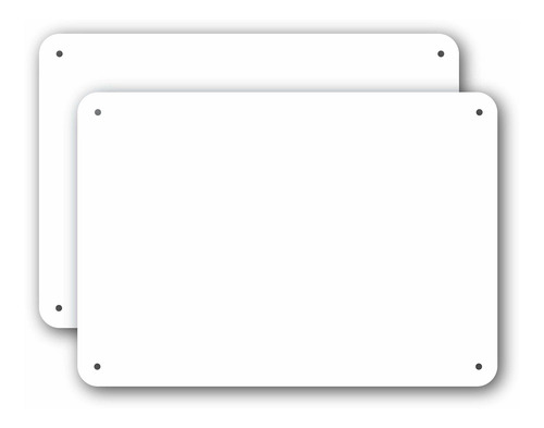 Cartel Metal Blanco Aluminio 7x10