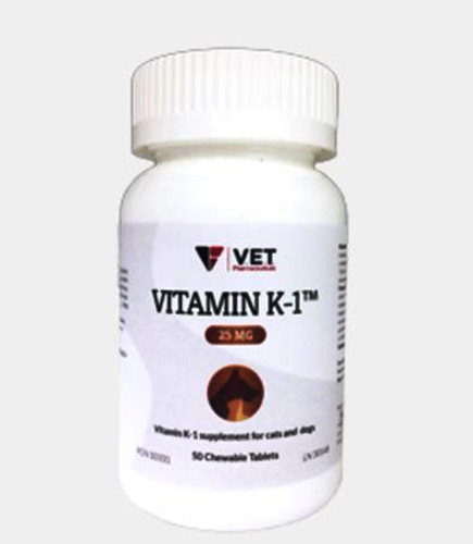 Vitamin K1 25 Mg [v.e.t. Pharmaceuticals], 50 Chewable Table