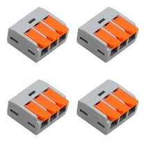 Comprar Conector Derivador Rápido De 3 Cables Ø 6mm ² Pack 4 Fichas