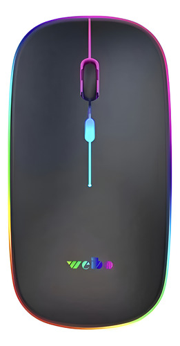 Mouse Óptico Inalámbrico Recargable Led Rgb 2.4ghz Rf-6800