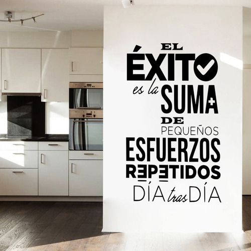 Vinil Decorativo Para Pared Frases Letras El Éxito Es La...