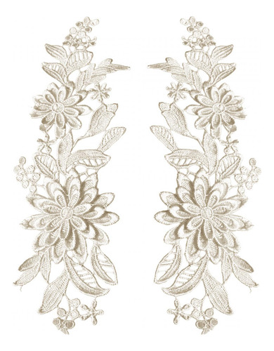 Apliques De Encaje De 2 Piezas, Apliques De Boda, Apliques