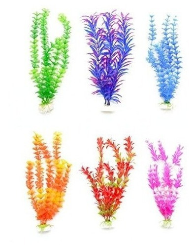 Cnz Colores Surtidos Acuario Plastico Planta Decoracion W