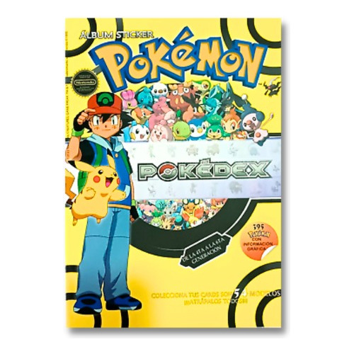 Álbum Pokémon Pokédex Amarillo + Set Completo De Figuritas