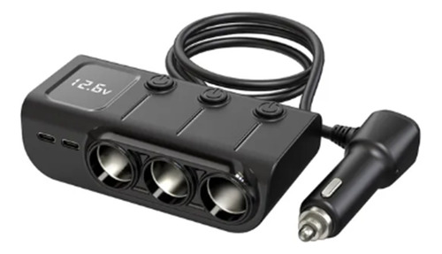 Cargador De Coche, Enchufe, 3 -c, Pd, 36 W, 3 Usb, Carga Ráp