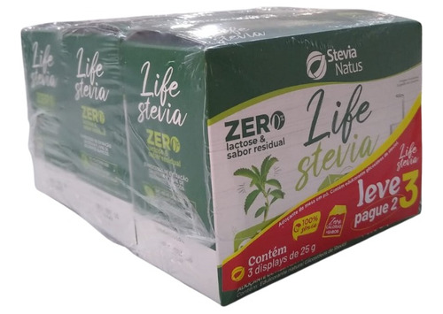 Kit Adocante Life Stevia Sache 3x25g Stevia Natus