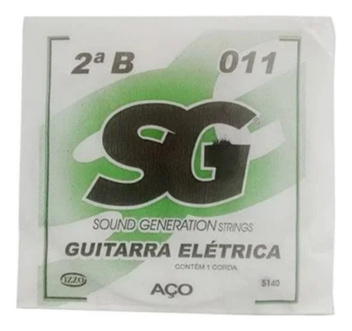 Kit C/ 8 Pctes Cordas 2ª Si 011 Aço P/guitarra Sg 5140