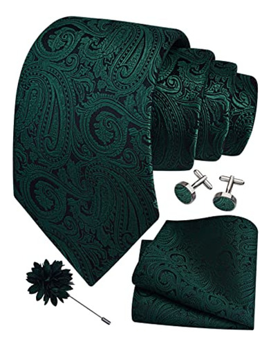 Corbata Para Hombre Gusleson Corbata Verde Esmeralda Para Ho