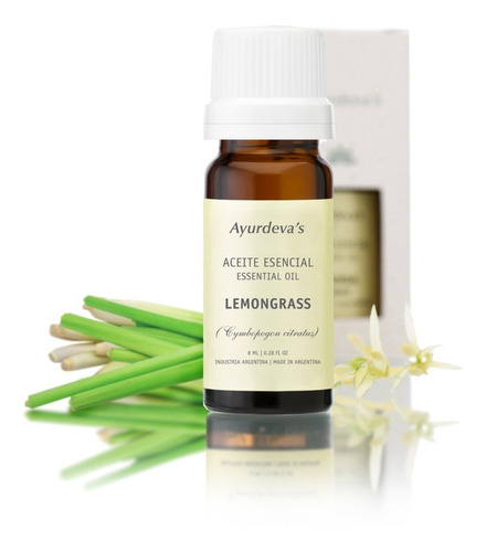 Aceite Esencial De Lemongrass Ayurdeva's 100% Puro Y Natural