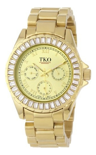 Reloj Tko Orlogi Para Mujer Tk520gd Capri Metal Gold Swarovs