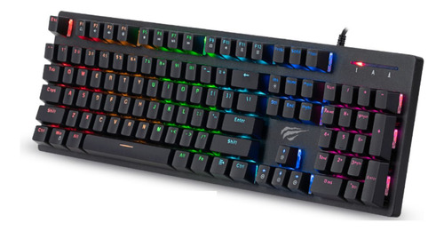 Teclado Mecánico Gamer Havit Gamenote Rgb Kb858l  Español 