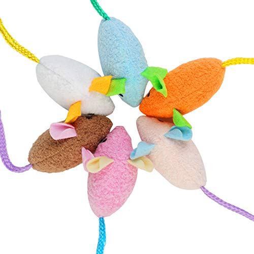 Juguete Catnip - 6pzs Ratones Peluche Gatos Realista