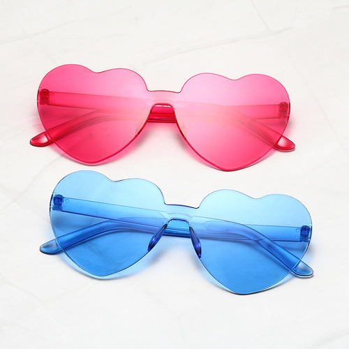 Gafas De Sol Unisex Con Protección Uv400 En Forma De Corazón