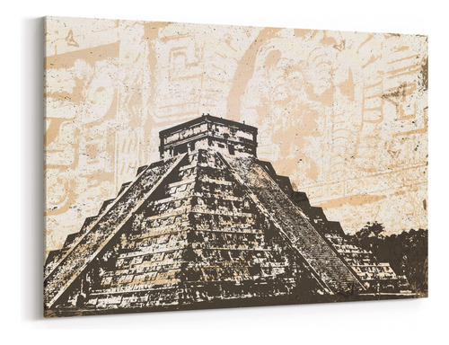 Cuadro Canvas Decorativo Chichén Itzá 60x60 Cm